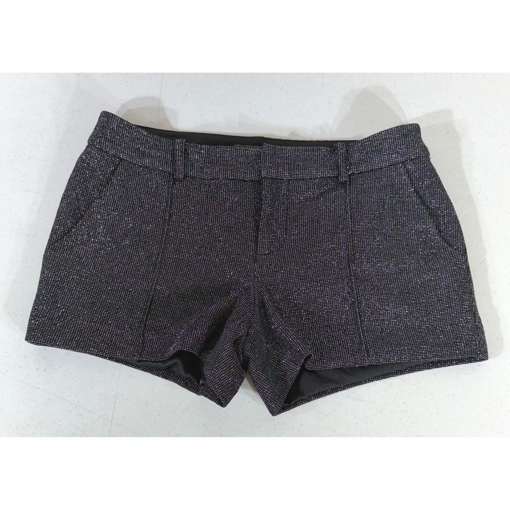 Guess Shorts Size 2 (28x2.5) Black Silver Metallic Shimmer Party Night Out Goth